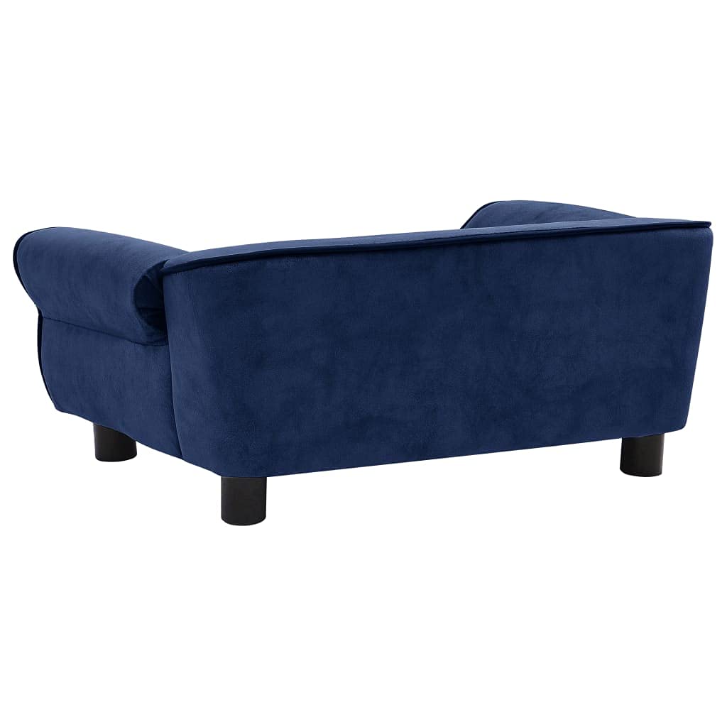 Canapé pour Chien Bleu 72x45x30 cm en Peluche - Stable et Robuste - Lit, Panier, Fauteuil pour Chat et Animaux de Compagnie