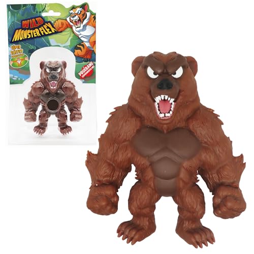 Bizak Monsterflex Classic Animales - Wild Monster Grizz Lee, Muñeco Súper Extensible y Elástico, 25 cm, 14 para Coleccionar, para Fans Coleccionistas y Niños Desde 4 Años (64390011-10)
