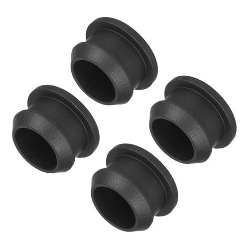 Image of MECCANIXITY Silicone Snap in Locking Hole Plugs,Rubber Panel Seal Cover Flush Type Panel Round for Kitchen Rubber Bulkheads Waterproof Sealing Plugs 18mm /0.71 Inch Diameter Black,Pack of 4
