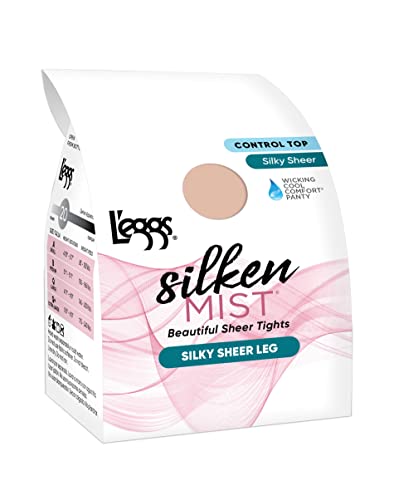 L'eggs Women's Silken Mist Control Top Sheer Toe Panty Hose2