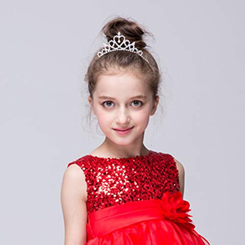 Cerchietto Tiara Di Cristallo Strass Corona, Tiara Corona Di Cristallo Con Strass, Diadema Da Sposa, Per La Festa Nuziale Di Compleanno Della Forcina Di Compleanno Della Sposa