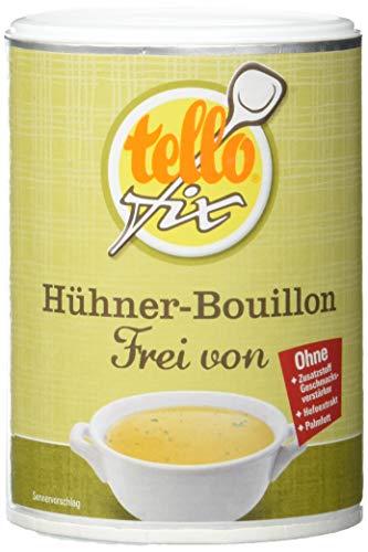 tellofix Hühner-Bouillon Frei von - ohne Geschmacksverstärker und ohne Farb- und Konservierungsstoffe - glutenfrei, laktosefrei - 1 x 231 g Cover