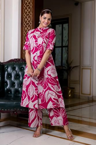 Image of ANNI Designer Women's Rayon Viscose Straight Printed Kurta with Palazzo