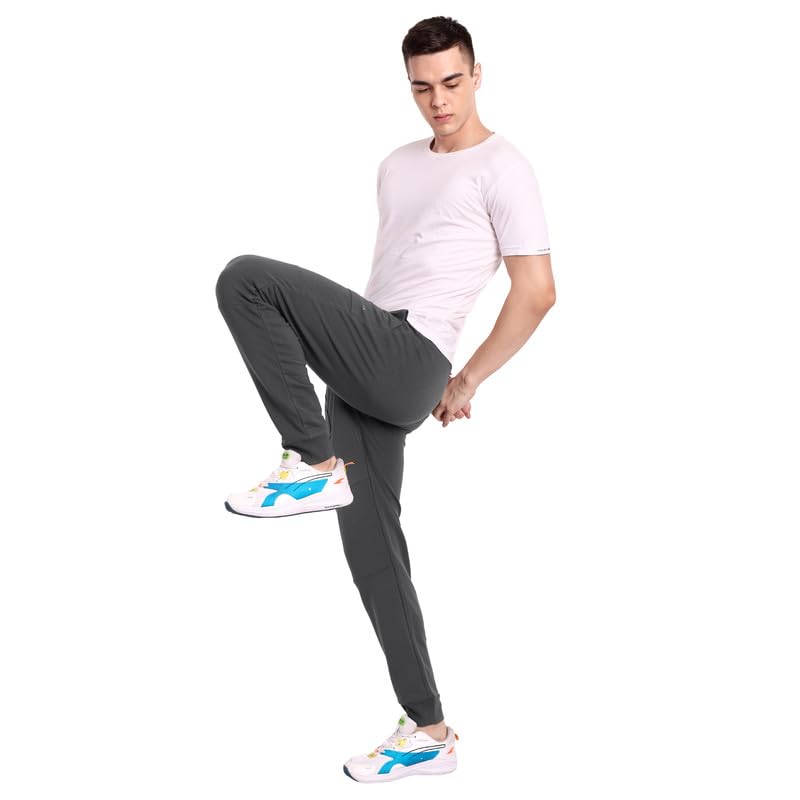 Image of ONE SKY Winter Wear Track Pants for Men, Versatile Joggers, Breathable Cargo Lower, Durable Sports Trackpants, Stretchable Waistline & 2 Pockets, Cotton Blend Loungewear, Easy Care Night Pants