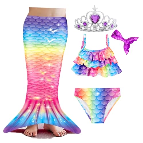 Aukidwld Meerjungfrau Bikini-Set 2-teilig