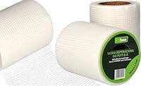 ToolSpace Glasfaserband Gewebeband EXTRA STARK Selbstklebend Glasfasergewebe Spachtelnetz 10cm x 20m Fugenband Fiberglass Rissbrucke Füllen von Rissen Reparieren Fugen Armierungsgewebe Armierungsband