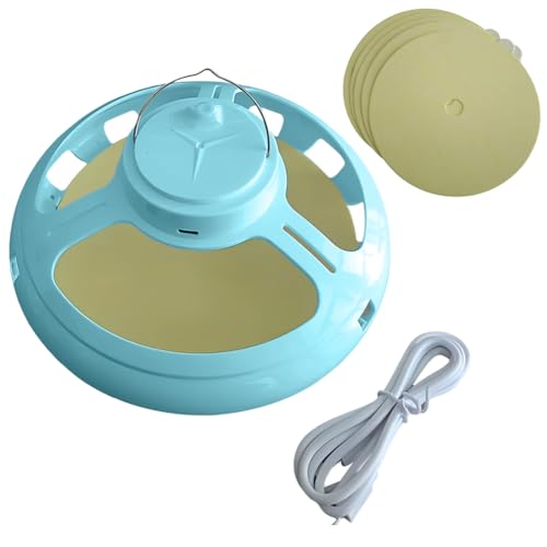 Trampa para Pulgas con 5 Almohadillas Adhesivas, Batería USB Recarable, Controlador Multifuncional para Captura de Bichos, Polillas, y Gnats