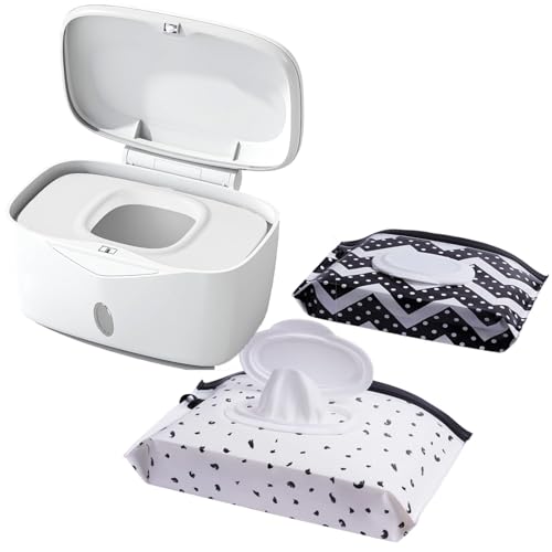 Image of Wipes Dispenser with Weighted Plate, X2 PRO, Seposeve Perfect Pull Baby Wipe Holder, Refillable Wipe Container, Keeps Wipes Fresh, One-Handed Operation. Non-Slip, Easy Open/Close Wipes Case, (Grey)