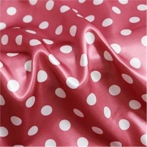 Tissu à pois coupon satin Charmeuse 2 mètres métrage doublure écharpe couture DIY