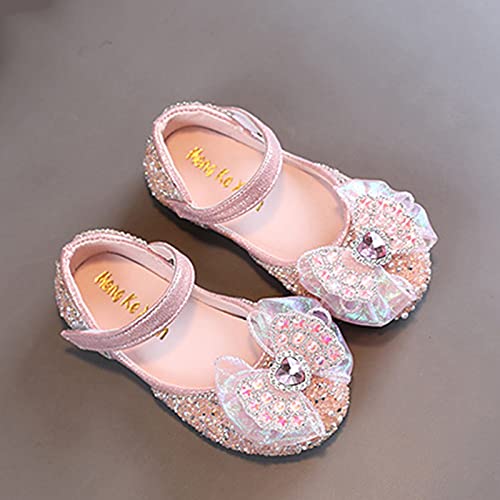 Girls Sandals Glitter Mary Jane Dress Shoes Low Heel Sequins Princess Sandals Bowknot Wedding Party Shoes3