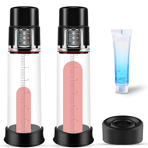 LOVENOTE Rechargeable Penis Vacuum Pump with 4 Suction Intensities for Men Longer Bigger Stronger Erection, Electric Male Enlargement Pump Automatic Growth Pump Adult Sex Toys, 12.3 Inch