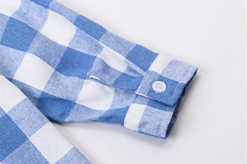 Image of Betusline Boy and Men Button Down Plaid Shirt | Soft,Breathable and Comfortable Fabric