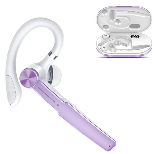 Tukio Bluetooth Headset V5.3, Bluetooth Earpiece with CVC8.0 Dual Microphone Noise Cancelling, Wireless Headset 110H Talk Handsfree Headset, IP7 Waterproof in-Ear Headphone for Driving/Business/Office Tukio Bluetooth Headset V5.3, Bluetooth Earpiece with CVC8.0 Dual Microphone Noise Cancelling, Wireless Headset 110H Talk Handsfree Headset, IP7 Waterproof in-Ear Headphone for Driving/Business/Office