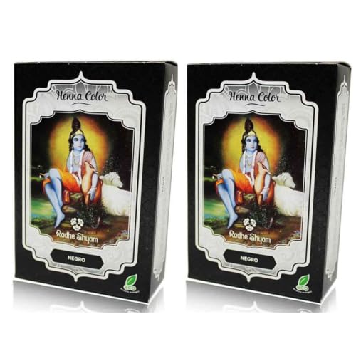 2 unidades HENNA POLVO NEGRO 100 GR
