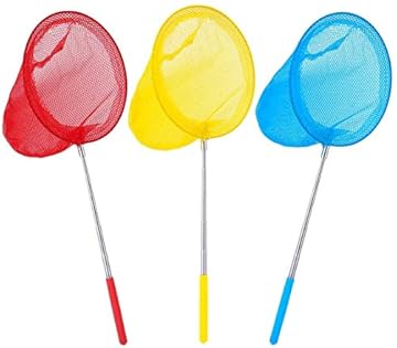 Bambini Rete da Pesca Retino per Farfalle per Bambini Bug Farfalla Estensibile Garden Insect Bird Net Kids Catcher 3 Confezioni