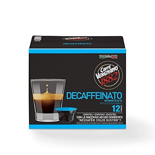 Caffé Vergnano 1882 Cápsulas Compatibles Nescafé Dolce Gusto, Descafeinado - 12 cápsulas | Ya disponible en tu tienda friki favorita! En mundofriki.es!