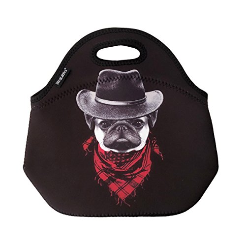 Wrapables Insulated Neoprene Lunch Bag, Tough Puppy