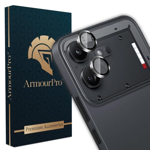 Image of ArmourPro Camera Rings Tempered Glass for Nothing Phone (4b), Tough HD Individual Aluminum Alloy Rings 9H Camera Cover, Scratch-Resistant,Camera Lens Protection| Black, 1 Pack