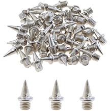 DGZZI 50PCS 3/8 Inch Short Running Shoes Track Spikes Cross Country Studs Replacement Suitable for Long Jump Rock Climbing Golf