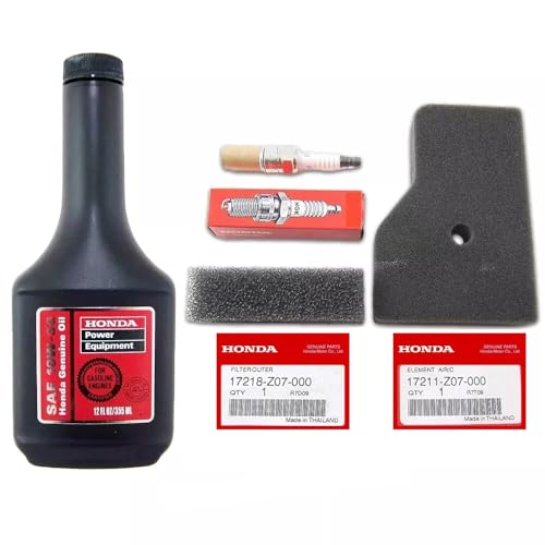 Honda EU2000i / EU2200i / EB2000I Generator Tune-Up Kit - Includes 17211-Z07-000 Air Filter, 17218-Z07-000 Outer filter, 98056-55777 Spark Plug and 08213-10W30 12oz Bottle of 10W-30 Oil