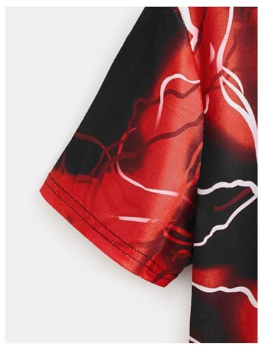 Floerns Boys Graphic Print Short Sleeve Tee Crew Neck Reflective Casual T Shirt3