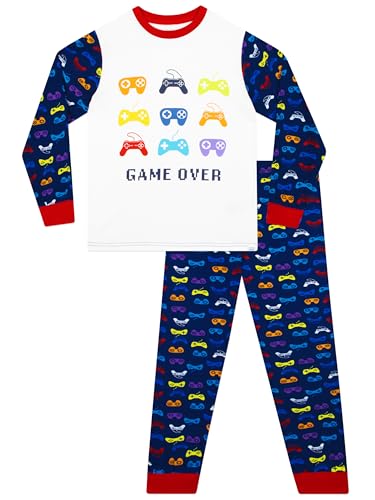 Harry Bear Pijama Gamer | Ajuste Cómodo para Niños | Chico | Adolescente Chico | Azul 11-12 Años