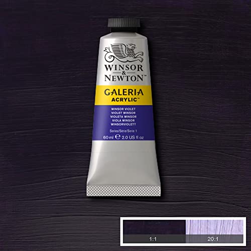 Image of Winsor & Newton Galeria Acrylic Colour - Tube of 60 ML - Winsor Violet (728) - Highly Pigmented Lightfast Artists' Acrylic Paints for Canvas, Wood, Fabric & Paper - More Colours Available