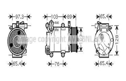 Compresor De CA 6M5H19D629AE para Focus Mk2 3M5H19D629RF Piezas VS16 6