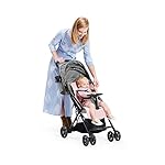 Kinderkraft Kinderwagen LITE UP, Liegebuggy, Sportwagen, Drehbare Vorderräder, Verstellbarer Griff, Stufenlose Einstellung, Großer und Bequemer Buggy, Schnelles Zusammenklappen, Grau