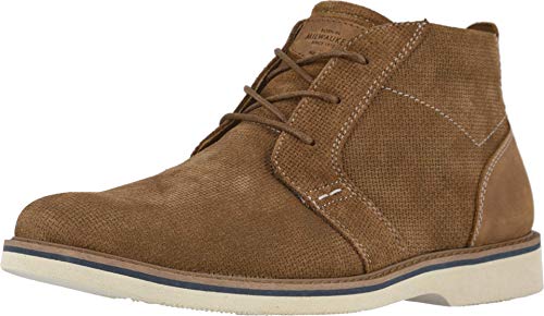 Nunn Bush Men's Barklay Plain Toe Chukka Boot, Tan W/Light Sole, 13 Wide