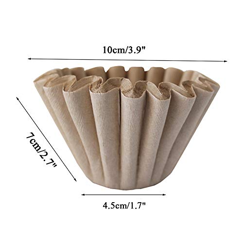 1-4 Cup Basket Coffee Filters,Natural Brown Biodegradable Basket Filters Paper Unbleached For Home Office Use,Coffee Filter Flowers, 50 Count #TOP1
