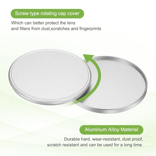 Funda delgada de aluminio PATIKIL evite arañazos en filtro de lente 58 mm 4