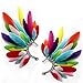 Handmade Colorful Goose Feather Ear Cuff for Women – Festival & Beach Vacation Earring Accessory, Left Ear Only