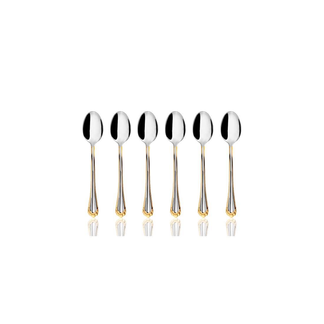 Shri & Sam Stainless Steel Feather Coffee Spoon, 6 Pieces