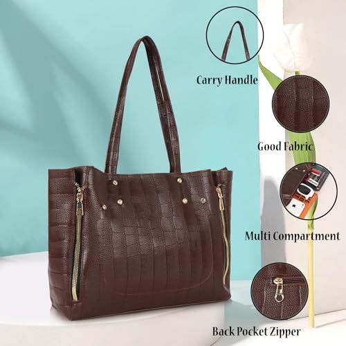 Image of DANIEL CLARK Crocodile Pattern Tote Bag for Womens, Big Purses And Handbag Ladies Big Shoulder Bag