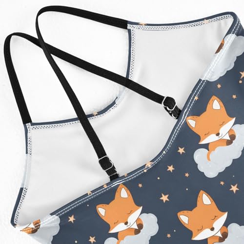 Girl's One Piece Swimsuit Good Night Cute Fox A Beach Bathing Swimwear4