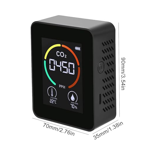 Detector de CO2 contra el aire cargado controla temperatura y humedad en casa 6