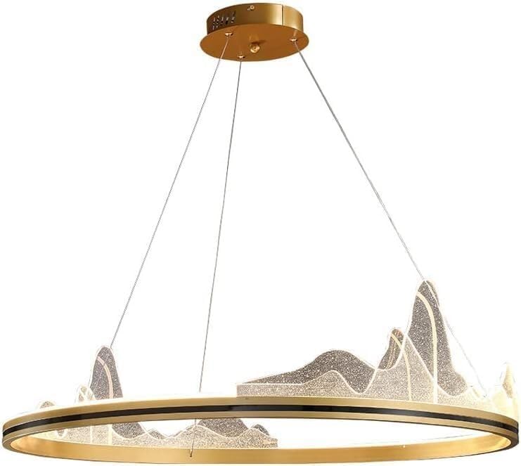 Pendentif postmoderne LED au-dessus de la table à manger, lustre réglable pour repas chaleureux