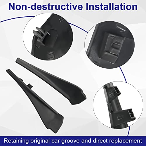 Jdmon Front Windshield Wiper Cowl Replacement For Nissan Rogue 2014 2015 2016 2017 2018 2019 2020 Cowl Extension Trim Cover Replacement For 66895-4Cl0A 66894-4Cl0A 1Pair Black #TOP5