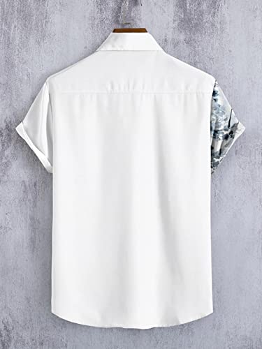 Image of mahek Fashion Printed Half Sleeve Lycra Shirt for Men