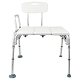 Vive Tub Transfer Bench - Bath & Shower Transfer Bench - Adjustable Handicap Shower Chair - Medical Bathroom Accessibility Aid for Elderly, Disabled, Seniors & Bariatric