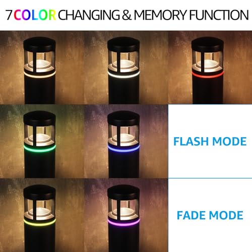 Image of LEONLITE 8-Pack RGB Low Voltage LED Path Lights Unique Light Pattern, 3000K