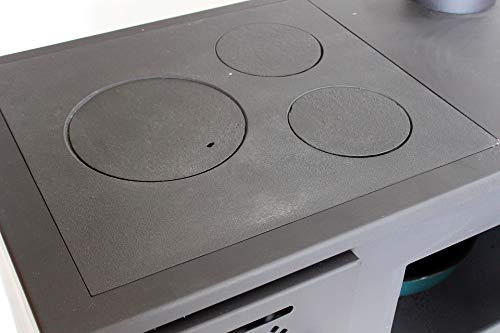 Kaminofen mit Backfach und Herdplatte 93935 7,5 kW Kamin Gartenofen Küche Outdoor Ofen Holz