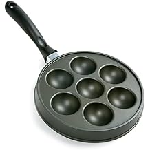 Norpro Nonstick Stuffed Pancake Pan, Munk/Aebleskiver/Ebelskiver 16.5 x 9 x 1.25 Black