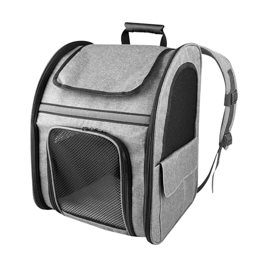 Dorglix Katzen Transport Rucksack, Katzenrucksack mit Fenster, Transportrucksack Katze, Katze Rucksack, Haustier Rucksack, Reiserucksack für...