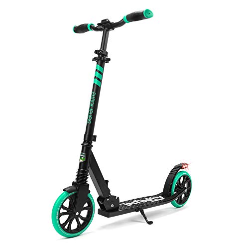 SereneLife Lightweight and Foldable Kick Scooter - Comfortable T-Bar Handlebar, Adjustable Scooter...