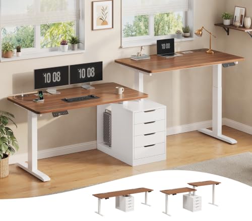 SEDETA Standing Two Person Desk with 4 Drawers