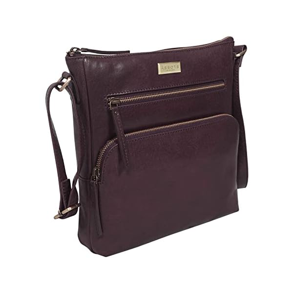 Crossbody Bag for Women – Genuine Leather Large Purse with Multiple Pockets and Adjustable Strap – Fits iPad Pro 11”