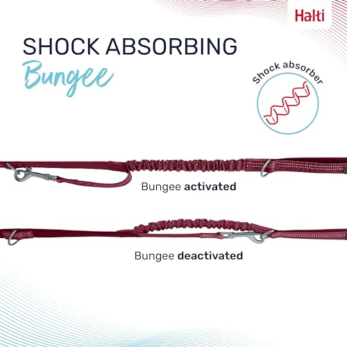 Image of Halti Anatomy Multifunctional Dog Leash | Size Large, Magenta | Shock Absorbing Double-Ended Leash, Ideal for Puppy and Dog Walking & Training. Comfortable to Hold, Reflective & Lightweight