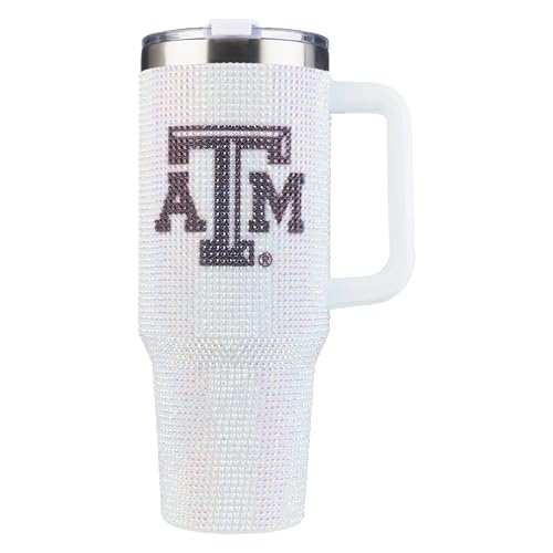 Image of The Memory Company Officially Licensed 40oz White Bling Game Day Tumbler, Texas A&M University